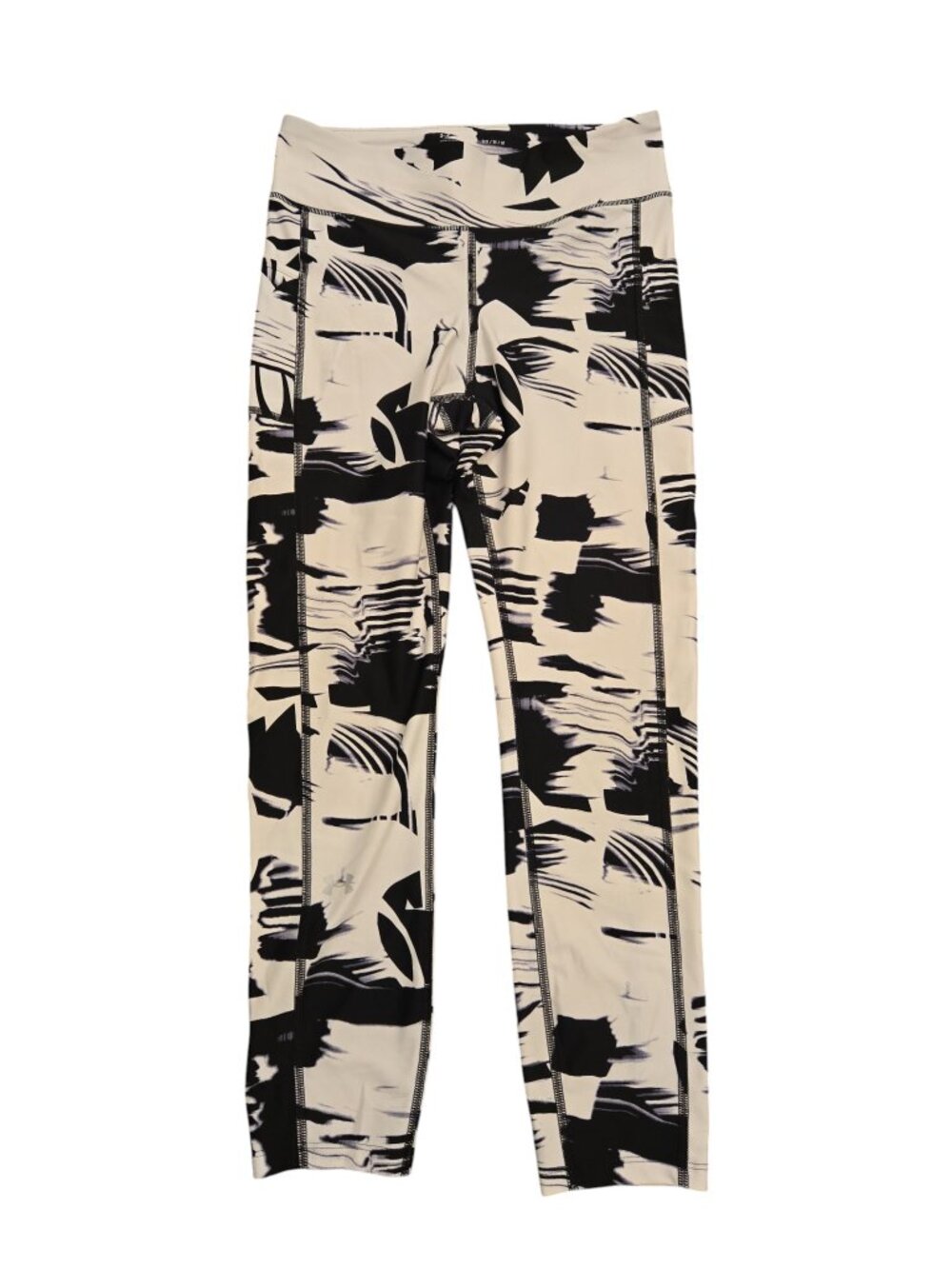 Under Armour HeatGear Compression Leggings Womens Size Medium Black White Pants